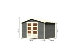 KARIBU Gartenhaus Amberg 4, Terragrau, Fichtenholz 19mm, 272 X 246 X 209 Cm, Satteldach, Doppelflügeltür -Ausgewählte Geschäfte Für Garten- Und Outdoor-Produkte 30553 2 05.jpg