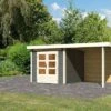 KARIBU Gartenhaus Kandern3 , Terragrau, Fichtenholz 28mm, 522,5 X 244 X 222 Cm, Pultdach, Anbau 2,35m Mit Rückwand -Ausgewählte Geschäfte Für Garten- Und Outdoor-Produkte 30555 2 01.jpg