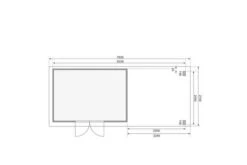 KARIBU Gartenhaus Kandern 7, Terragrau, Fichtenholz 28mm, 702 X 244 X 222 Cm, Pultdach, Anbau 3,2m Mit Rückwand -Ausgewählte Geschäfte Für Garten- Und Outdoor-Produkte 30559 4 06.jpg