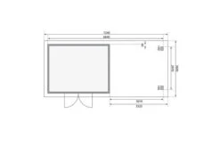 KARIBU Gartenhaus Northeim 4, Terragrau, Fichtenholz 40mm, 724 X 309 X 229 Cm, Pultdach, Anbau 3m Mit Rückwand -Ausgewählte Geschäfte Für Garten- Und Outdoor-Produkte 30561 4 07.jpg