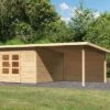 KARIBU Gartenhaus Northeim 5, Naturbelassen, Fichtenholz 40mm, 724 X 369 X 229 Cm, Pultdach, Anbau 3m Mit Rückwand -Ausgewählte Geschäfte Für Garten- Und Outdoor-Produkte 30561 5 01.jpg