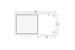 KARIBU Gartenhaus Northeim 5, Naturbelassen, Fichtenholz 40mm, 724 X 369 X 229 Cm, Pultdach, Anbau 3m Mit Rückwand -Ausgewählte Geschäfte Für Garten- Und Outdoor-Produkte 30561 5 06.jpg
