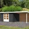 KARIBU Gartenhaus Bastrup 7 , Anthrazit, Fichtenholz 28mm, 674 X 297 X 222 Cm, Pultdach, Anbau 3m Mit Rückwand -Ausgewählte Geschäfte Für Garten- Und Outdoor-Produkte 30566 10 01.jpg