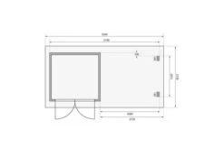 KARIBU Gartenhaus Bastrup2 , Naturbelassen, Fichtenholz 28mm, 554 X 237 X 220 Cm, Pultdach, Anbau 3m Mit Rückwand -Ausgewählte Geschäfte Für Garten- Und Outdoor-Produkte 30566 1 06.jpg