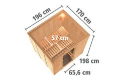 KARIBU Sodin Sauna , Naturbelassen, Fichte, 196x170x198 Cm, Fronteinstieg, BronzierteTür, Ofen 4,5 KW Bio Ext. Strg. -Ausgewählte Geschäfte Für Garten- Und Outdoor-Produkte 30677 3 05.jpg