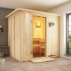 KARIBU Sodin Sauna , Naturbelassen, Fichte, 210x184x202 Cm, Fronteinstieg, Klarglastür U. Kranz, Ofen 4,5 KW Ext. Strg. Easy -Ausgewählte Geschäfte Für Garten- Und Outdoor-Produkte 30682 2 01.jpg
