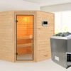 KARIBU Mia Sauna , Naturbelassen, Fichte, 196x170x198 Cm, BronzierteTür, Ofen 4,5 KW Ext. Strg. Easy -Ausgewählte Geschäfte Für Garten- Und Outdoor-Produkte 30751 2 01.jpg