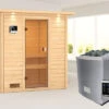 KARIBU Selena Sauna , Naturbelassen, Fichte, 223x159x191 Cm, Kranz SET, Ofen 4,5 KW Ext. Strg. Easy -Ausgewählte Geschäfte Für Garten- Und Outdoor-Produkte 30762 2 01.jpg