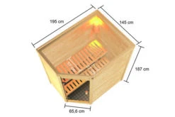 KARIBU Jella Sauna , Naturbelassen, Fichte, 195x145x187 Cm,SETOfen 4,5 KW Integr. Strg. -Ausgewählte Geschäfte Für Garten- Und Outdoor-Produkte 30763 1 05.jpg