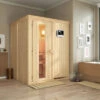 KARIBU Norin Sauna, Naturbelassen, Fichte, 151 X 151 X 198 Cm, Fronteinstieg, Energiespartür Mit Ofen 4,5 KW Ext. Strg. Easy -Ausgewählte Geschäfte Für Garten- Und Outdoor-Produkte 30907 2 01.jpg