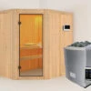 KARIBU Carin Sauna, Naturbelassen, Fichte, 196 X 151 X 198 Cm, Eckeinstieg,mit Bronzierter Tür SETmit Ofen 4,5 KW Ext. Strg. Easy -Ausgewählte Geschäfte Für Garten- Und Outdoor-Produkte 30929 2 01.jpg