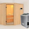 KARIBU Carin Sauna, Naturbelassen, Fichte, 196 X 151 X 198 Cm, Eckeinstieg,mit Klarglastür SETmit Ofen 4,5 KW Ext. Strg. Easy -Ausgewählte Geschäfte Für Garten- Und Outdoor-Produkte 30931 2 01.jpg