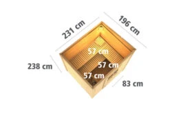 KARIBU Norge Saunahaus, Terragrau, Fichte, 231 X 196 X 190 Cm, Fronteinstieg, Mit Moderner Tür SETmit Ofen 9 KW Ext. Strg. -Ausgewählte Geschäfte Für Garten- Und Outdoor-Produkte 30937 2 05.jpg