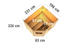 KARIBU Mikka Saunahaus, Terragrau, Fichte, 231 X 196 X 190 Cm, Eckeinstieg, Mit Moderner Tür 17 KARIBU Mikka Saunahaus, Terragrau, Fichte, 231 X 196 X 190 Cm, Eckeinstieg, Mit Moderner Tür -Ausgewählte Geschäfte Für Garten- Und Outdoor-Produkte 30939 1 05.jpg