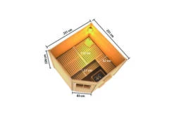 KARIBU Heikki Saunahaus, Terragrau, Fichte, 231 X 231 X 190 Cm, Eckeinstieg, Mit Moderner Tür 17 KARIBU Heikki Saunahaus, Terragrau, Fichte, 231 X 231 X 190 Cm, Eckeinstieg, Mit Moderner Tür -Ausgewählte Geschäfte Für Garten- Und Outdoor-Produkte 30940 1 05.jpg