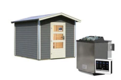KARIBU Bosse 1 Saunahaus, Terragrau, Fichte, 231x273x235 Cm, Mit Vorraum, Fronteinstieg Und 9 KW Bio-Ofen -Ausgewählte Geschäfte Für Garten- Und Outdoor-Produkte 31311 3 03.jpg