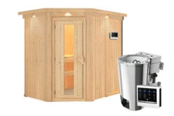 KARIBU Caspin Energiespar-Sauna, Naturbelassen, Fichte, 210x165x202 Cm, Mit Kranz Und 3,6 KW Bio-Ofen Ext. Steuerung -Ausgewählte Geschäfte Für Garten- Und Outdoor-Produkte 31391 4 03.jpg
