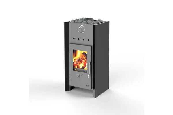 KARIBU Skrollan 1 Saunahaus, Naturbelassen, Fichte, 336x196x228 Cm, Moderne Tür & Holzofen Inkl. Schornstein 8 KARIBU Skrollan 1 Saunahaus, Naturbelassen, Fichte, 336x196x228 Cm, Moderne Tür & Holzofen Inkl. Schornstein – Bild 6