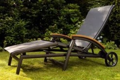 HARTMAN Da Vinci Gartenliege, Xerix/anthrazit, Alu/Textilene, 170 X 82 X 30 Cm, Mit FSC-Teak-Armlehnen -Ausgewählte Geschäfte Für Garten- Und Outdoor-Produkte 3 11664 1.jpg
