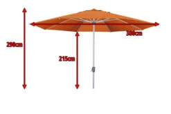 DOPPLER Active Mittelstockschirm, Terrakotta, Aluminium/Textil, Ø 380 Cm, Mit Kurbel -Ausgewählte Geschäfte Für Garten- Und Outdoor-Produkte 3 12354 4.jpg