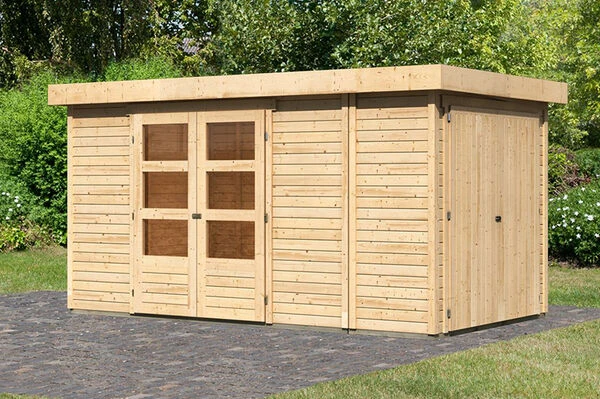 KARIBU Gartenhaus Retola 5, Fichtenholz 19 Mm, Inkl. Anbauschrank 5 KARIBU Gartenhaus Retola 5, Fichtenholz 19 Mm, Inkl. Anbauschrank – Bild 3