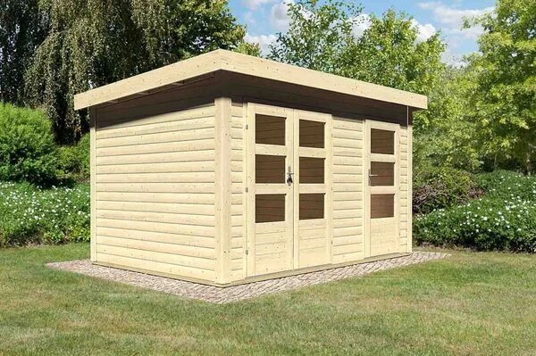 KARIBU Gartenhaus Schönbuch, Fichtenholz 38 Mm, Naturbelassen 5 KARIBU Gartenhaus Schönbuch, Fichtenholz 38 Mm, Naturbelassen – Bild 3