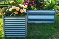 OUTFLEXX Eck-Hochbeet, Silber, Zincalume, 270x270x90x84cm -Ausgewählte Geschäfte Für Garten- Und Outdoor-Produkte 3 18173.jpg