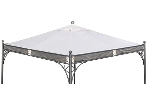 OUTFLEXX Ersatzdach Für Siena Garden Pavillon Korfu, Natur, Polyester PU-beschichtet, 350x350cm 4 OUTFLEXX Ersatzdach Für Siena Garden Pavillon Korfu, Natur, Polyester PU-beschichtet, 350x350cm – Bild 3