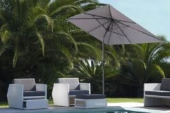 OUTFLEXX Mittelstockschirm, Hellgrau, Pulverbesch. Aluminium/Polyester PA-beschichtet, 270x150cm -Ausgewählte Geschäfte Für Garten- Und Outdoor-Produkte 3 18350.jpg