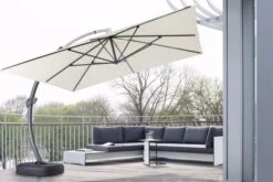 OUTFLEXX Luxus Ampelschirm, Anthrazit/creme, Edelstahl/Aluminium, 350x350cm, Inkl. Schirmständer Und Schutzhülle -Ausgewählte Geschäfte Für Garten- Und Outdoor-Produkte 3 18351.jpg