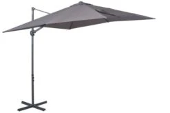 OUTFLEXX Ampelschirm, Anthrazit, Pulverbesch. Aluminium, 250x250cm, Inkl. Plattenständer -Ausgewählte Geschäfte Für Garten- Und Outdoor-Produkte 3 18354.jpg