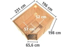 KARIBU Systemsauna Malin, Fichtenholz 68mm, Eckeinstieg, Ca. 4,2m² -Ausgewählte Geschäfte Für Garten- Und Outdoor-Produkte 3 18418 12.jpg