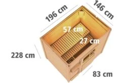 KARIBU Saunahaus Jorgen, Fichtenholz 38mm, Fronteinstieg, Ca. 2,9m² -Ausgewählte Geschäfte Für Garten- Und Outdoor-Produkte 3 18473 4.jpg