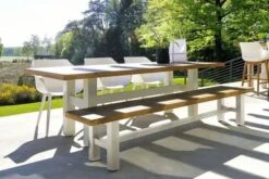 HARTMAN Yasmani Esstisch, Weiß/vintage Brown, Alu/Teak, 240x100cm -Ausgewählte Geschäfte Für Garten- Und Outdoor-Produkte 3 18685.jpg