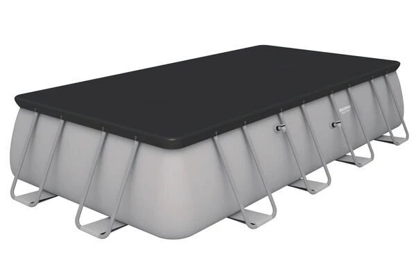 BESTWAY Power Steel Pool Mit Gestell, Grau, 549x274x122cm, Mit Filterpumpe, Leiter, Abdeckplane 5 BESTWAY Power Steel Pool Mit Gestell, Grau, 549x274x122cm, Mit Filterpumpe, Leiter, Abdeckplane – Bild 3