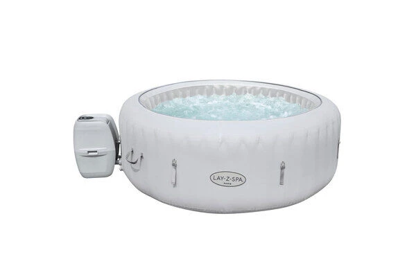 BESTWAY Lay-Z-Spa Paris AirJet Whirlpool, Weiß, Vinyl/Kunstleder, Ø196x66cm 5 BESTWAY Lay-Z-Spa Paris AirJet Whirlpool, Weiß, Vinyl/Kunstleder, Ø196x66cm – Bild 3