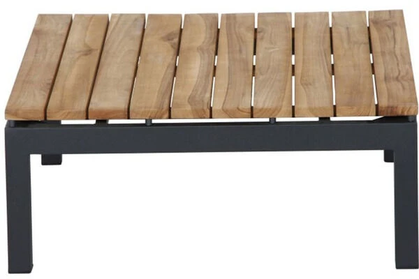 SIENA GARDEN Alvida Loungetisch, Anthrazit/natur, Aluminium/Teakholz, 74x74 Cm 5 SIENA GARDEN Alvida Loungetisch, Anthrazit/natur, Aluminium/Teakholz, 74x74 Cm – Bild 3