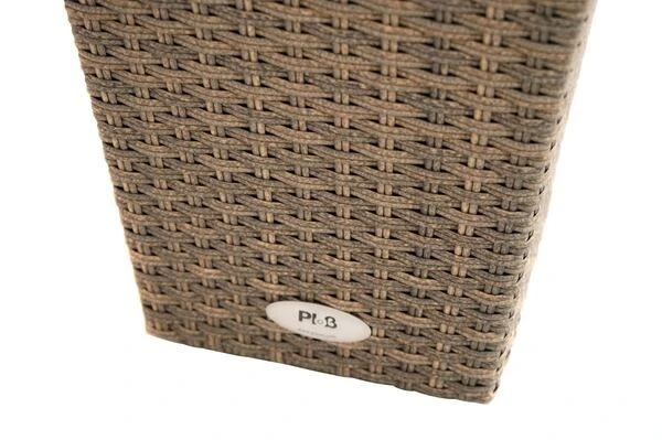 Ploß Rabida Pflanzgefäß, Champagner-meliert, Polyrattan, Konisch, 28x28x40 Cm, Kunststoffeinsatz 5 Ploß Rabida Pflanzgefäß, Champagner-meliert, Polyrattan, Konisch, 28x28x40 Cm, Kunststoffeinsatz – Bild 3