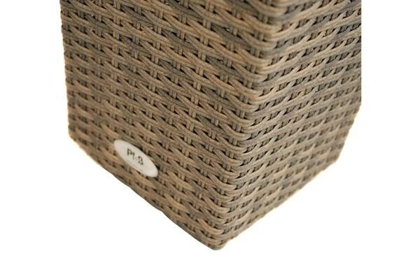 Ploß Rabida Pflanzgefäß, Champagner-meliert, Polyrattan, Konisch, 28x28x60 Cm, Kunststoffeinsatz 5 Ploß Rabida Pflanzgefäß, Champagner-meliert, Polyrattan, Konisch, 28x28x60 Cm, Kunststoffeinsatz – Bild 3