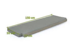 OUTFLEXX Bankauflage, Grau, Olefin, 140x55x5cm, Für Ontario Bank 18309, Handwäsche -Ausgewählte Geschäfte Für Garten- Und Outdoor-Produkte 3 20341.jpg