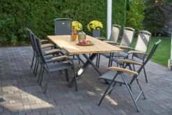 HARTMAN Xanadu Esstisch, Xerix, Alu / Teakholz, 220 X 100 Cm, X-Gestell -Ausgewählte Geschäfte Für Garten- Und Outdoor-Produkte 3 20405.jpg