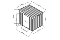 OUTTECH Gerätehaus, Anthrazit, Stahl, 194x238x203cm, Schiebetüren Und Fenster -Ausgewählte Geschäfte Für Garten- Und Outdoor-Produkte 3 20683.jpg