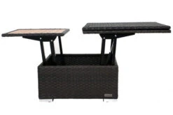 OUTFLEXX Loungetisch Höhenverstellbar, Braun, Polyrattan, 75/152x75x40/64,5cm -Ausgewählte Geschäfte Für Garten- Und Outdoor-Produkte 3 2393 18.jpg