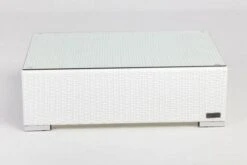 OUTFLEXX Kaffeetisch, Weiß, Polyrattan, 95x65cm, Inkl. Glasplatte -Ausgewählte Geschäfte Für Garten- Und Outdoor-Produkte 3 2511 9.jpg