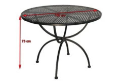 MBM Tisch Romeo, Marone, Schmiedeeisen Verzinkt, Pulverbeschichtet, 100x73 Cm -Ausgewählte Geschäfte Für Garten- Und Outdoor-Produkte 4 10901.jpg