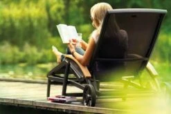 HARTMAN Da Vinci Gartenliege, Xerix/anthrazit, Alu/Textilene, 170 X 82 X 30 Cm, Mit FSC-Teak-Armlehnen -Ausgewählte Geschäfte Für Garten- Und Outdoor-Produkte 4 11664 1.jpg