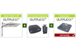 OUTFLEXX Ampelschirm, Anthrazit, Pulverbesch. Aluminium, 300x300 Cm, Inkl. Plattenständer, Twist-Funktion -Ausgewählte Geschäfte Für Garten- Und Outdoor-Produkte 4 16109.jpg