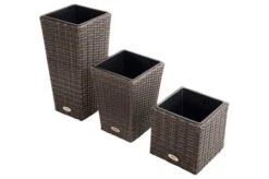 Ploß Rocking Pflanzgefäß, Grau/braun-meliert, Polyrattan, Konisch, 28x28x60 Cm, Kunststoffeinsatz -Ausgewählte Geschäfte Für Garten- Und Outdoor-Produkte 4 18199.jpg