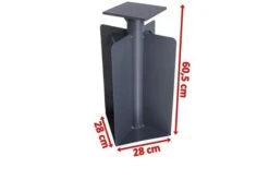 OUTFLEXX Bodenanker XL Für Ampelschirme, Anthrazit, Pulverbesch. Stahl, 28x28x60,5, Zum Einbetonieren -Ausgewählte Geschäfte Für Garten- Und Outdoor-Produkte 4 18356.jpg