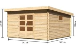 KARIBU Blockbohlenhaus Trittau 6, Fichtenholz Ca. 40 Mm, Pultdach, -Ausgewählte Geschäfte Für Garten- Und Outdoor-Produkte 4 19434.jpg